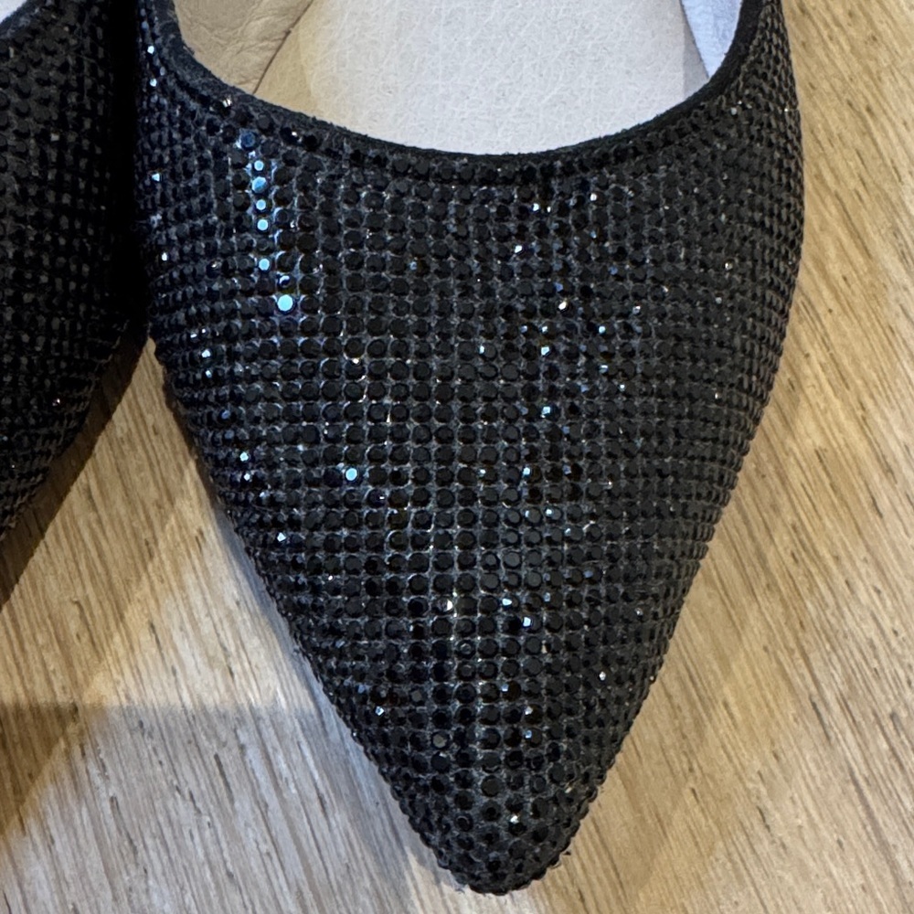 Gianni Bini Black Glitter Flats - Picture 4 of 4